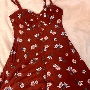 Spaghetti strap A-line dress